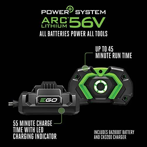 EGO POWER + POWERLOAD with LINE IQ 56-volt 16-in Telescopic Shaft Battery String Trimmer 4 Ah (Battery and Charger Included)(used) - Image 4