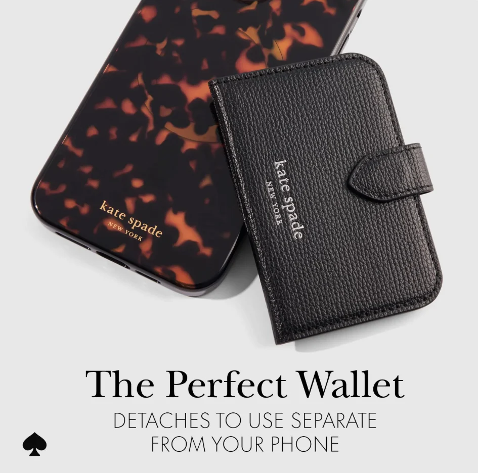 Kate Spade Morgan MagSafe Wallet / Card Holder for Phone - Midnight Black (used) (no box) - Image 2